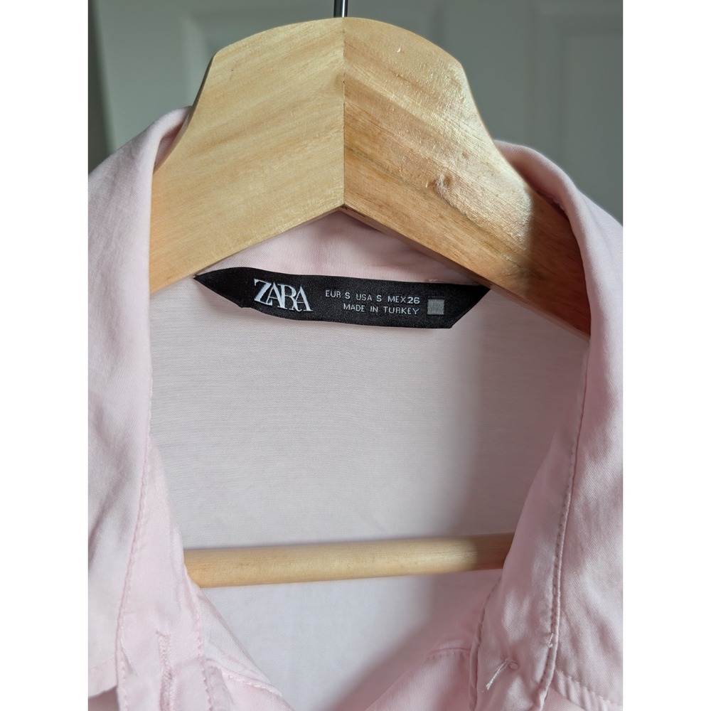 Zara Soft Pink Midi Shirt Dress with D-Ring Belt - Picture 11 of 16